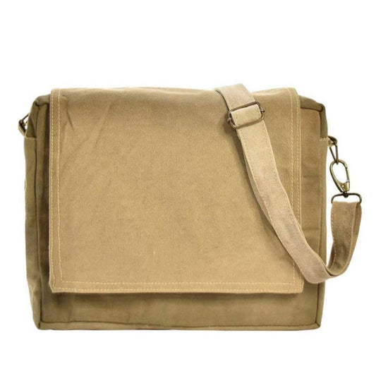 Military Tent Messenger Bag Plain