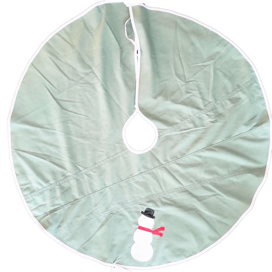 Boat Sail Christmas Tree Skirt - Snowman