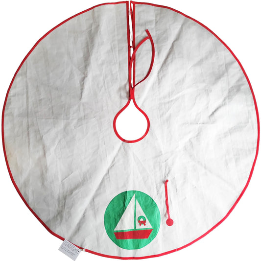 Boat Sail Christmas Tree Skirt - Wreath Sailboat