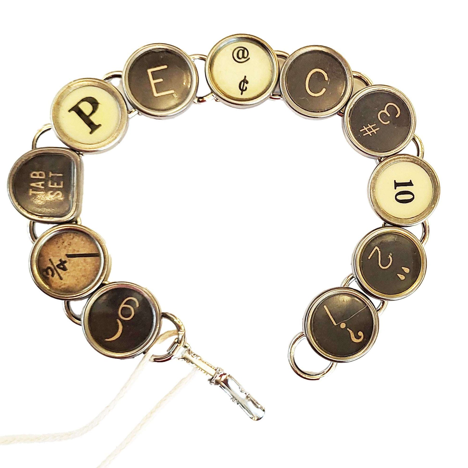 Typewriter Key Bracelet - Messages (Pre-Order)