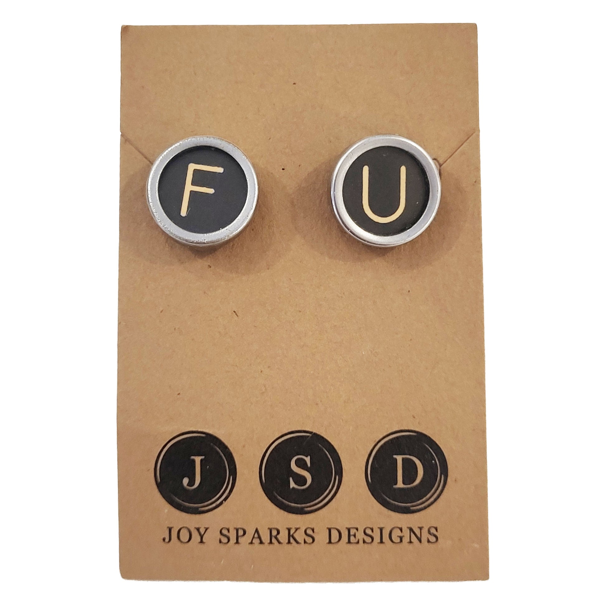 Typewriter Key Cufflinks FU - Black