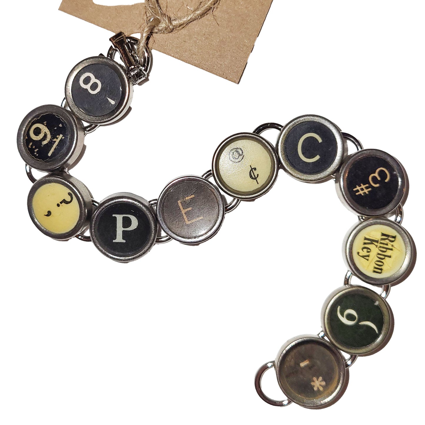Typewriter Key Bracelet - PEACE