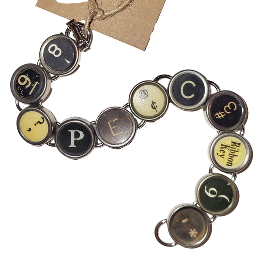 Typewriter Key Bracelet - PEACE