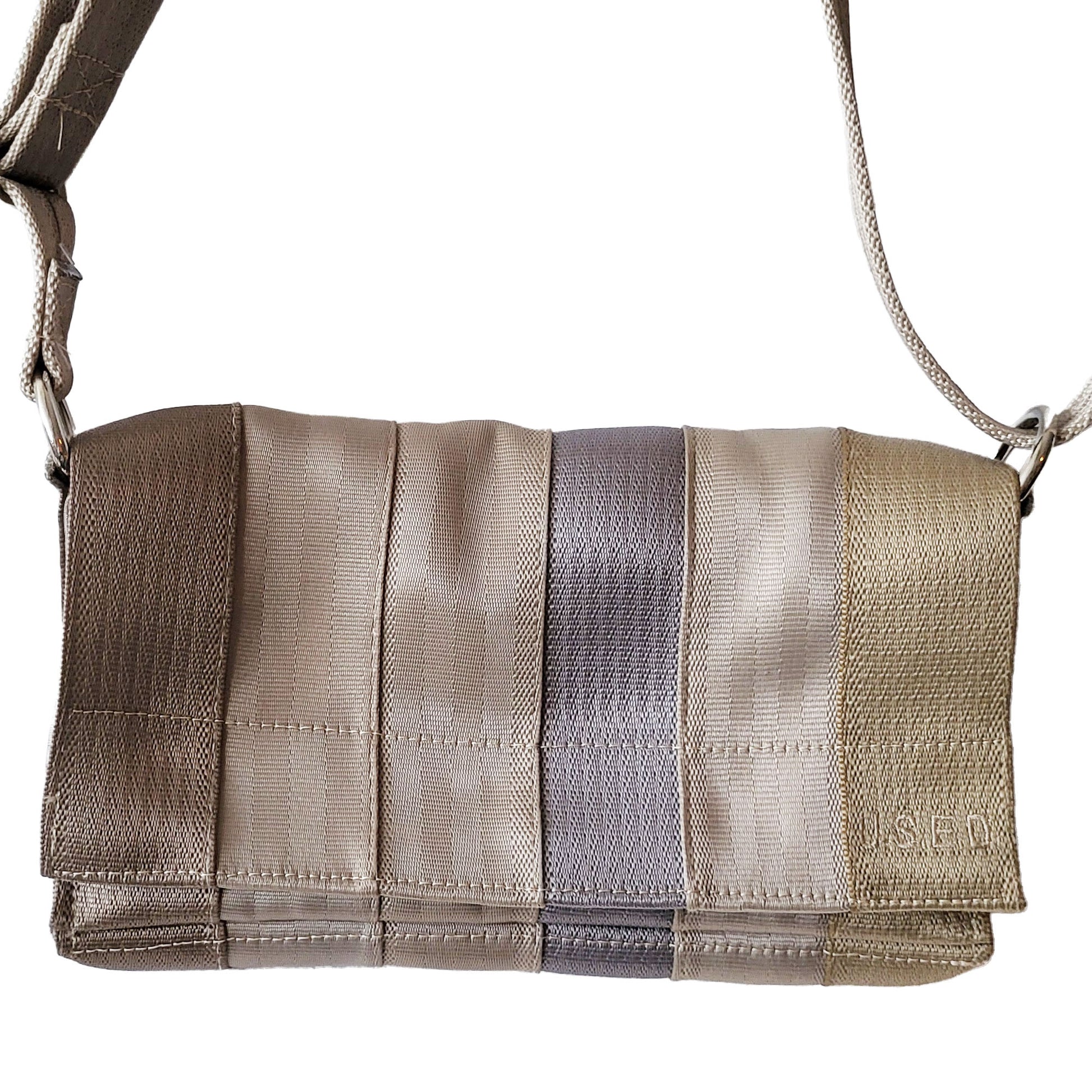 Seat Belt Handbag (Myah) Tans