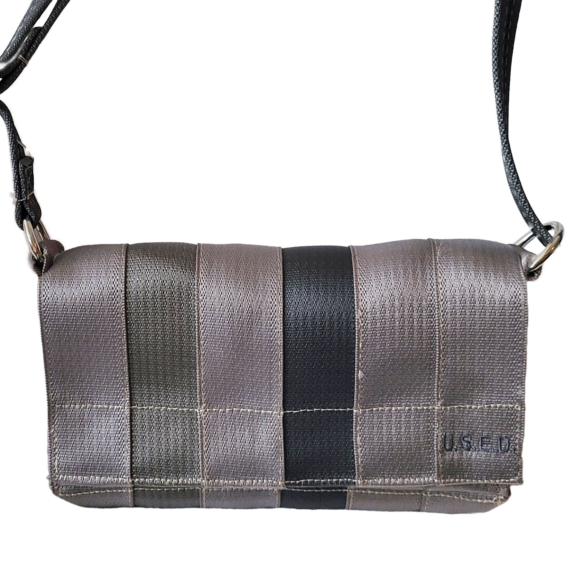 Seat Belt Handbag (Myah) Olive Stripe