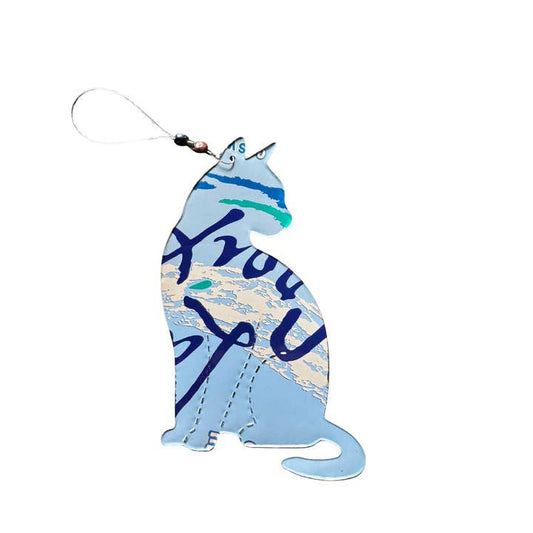 Aluminum Can Ornament - Cat