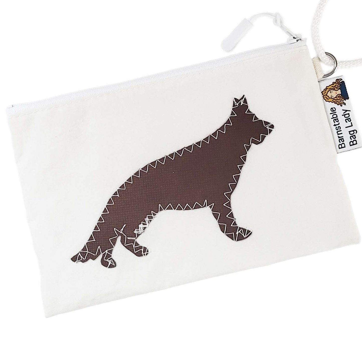 Sailcloth Wristlet - Brown German Shepherd