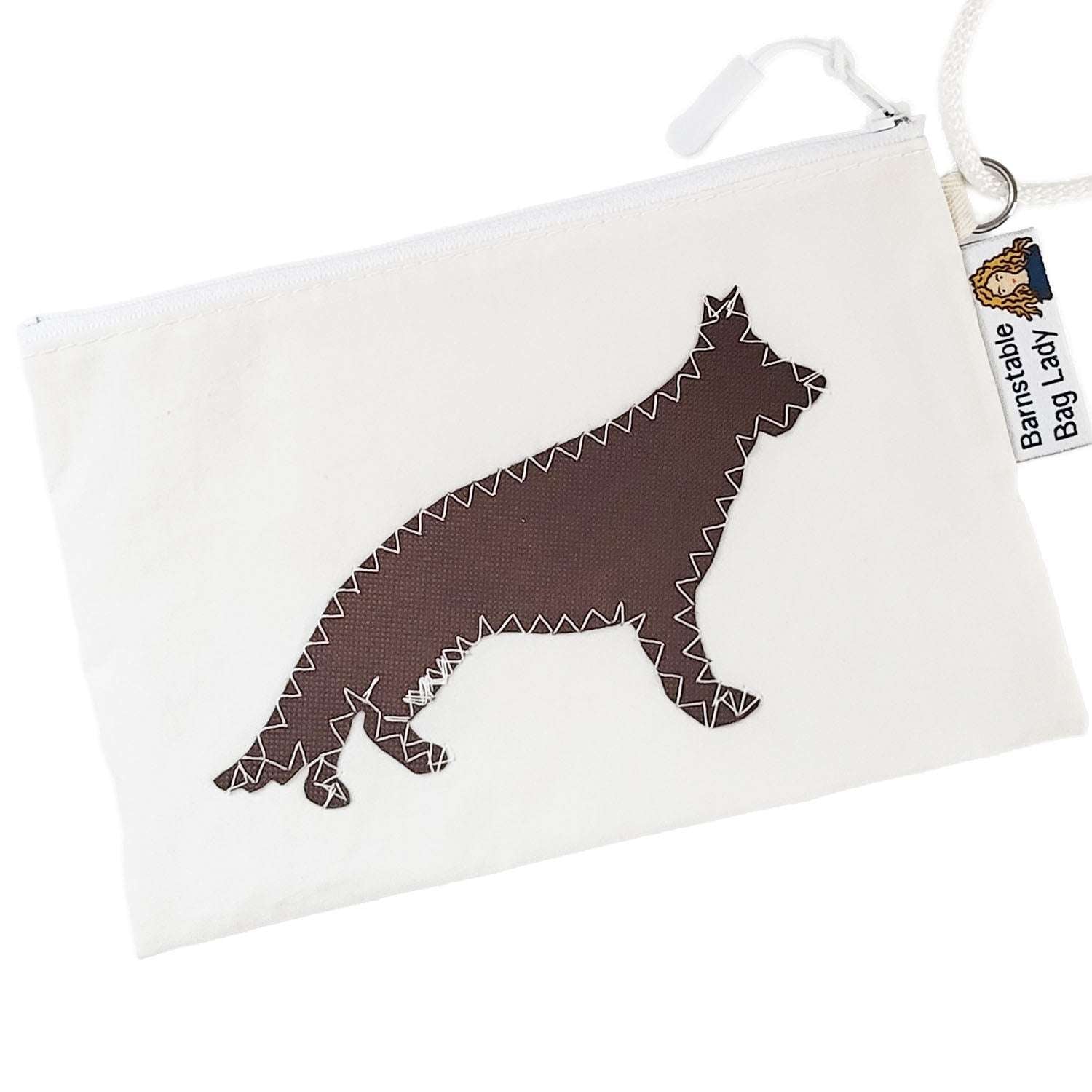 Sailcloth Wristlet - Brown German Shepherd