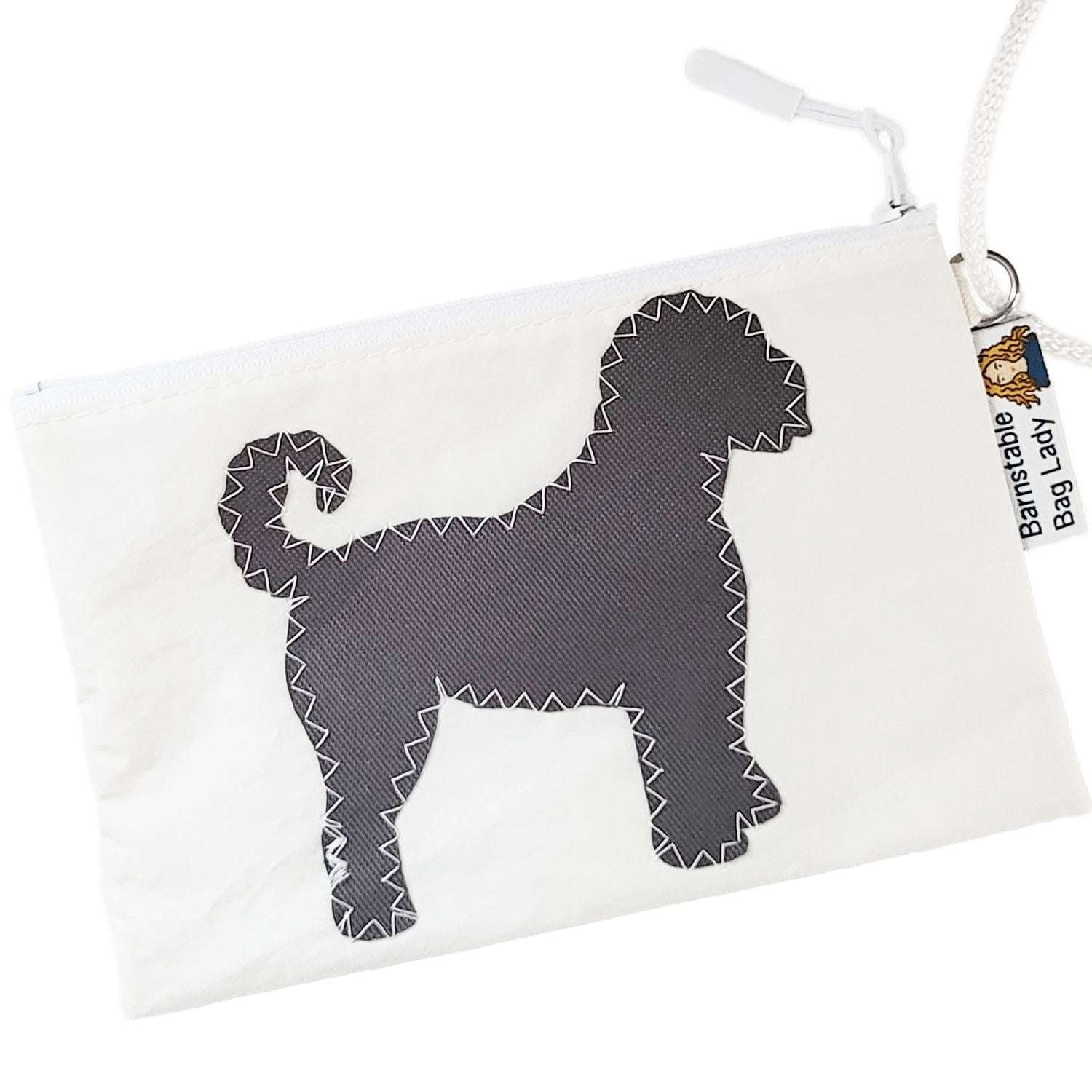 Sailcloth Wristlet - Gray Labradoodle