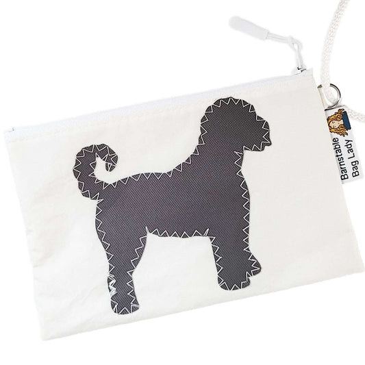 Sailcloth Wristlet - Gray Labradoodle