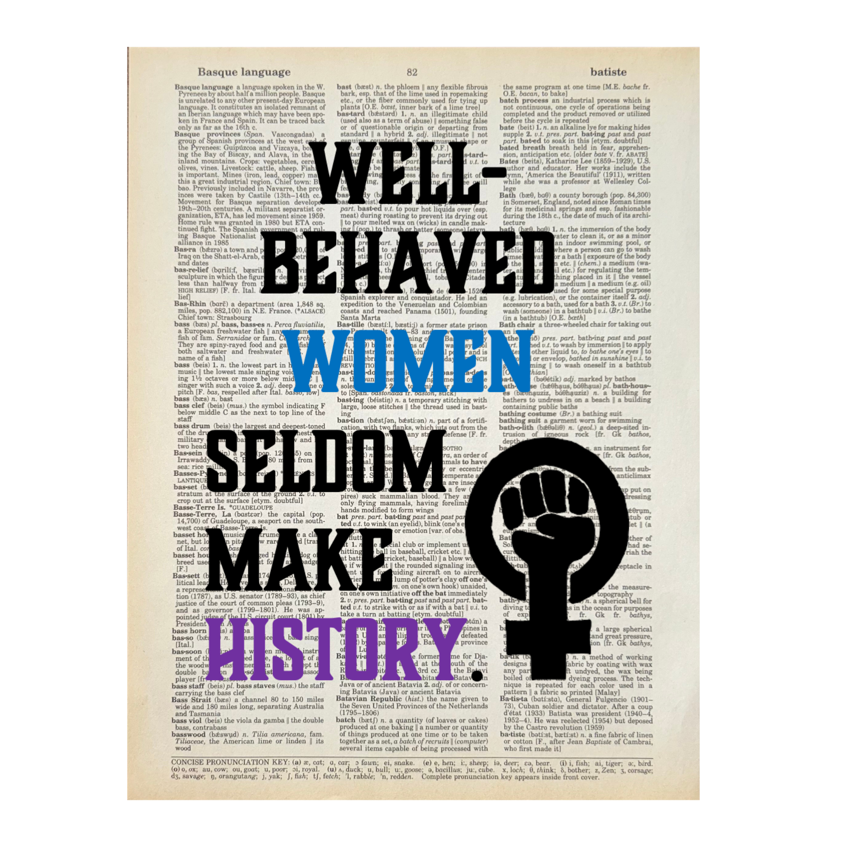 Vintage Book Page Print - Well-Behaved Women (072)