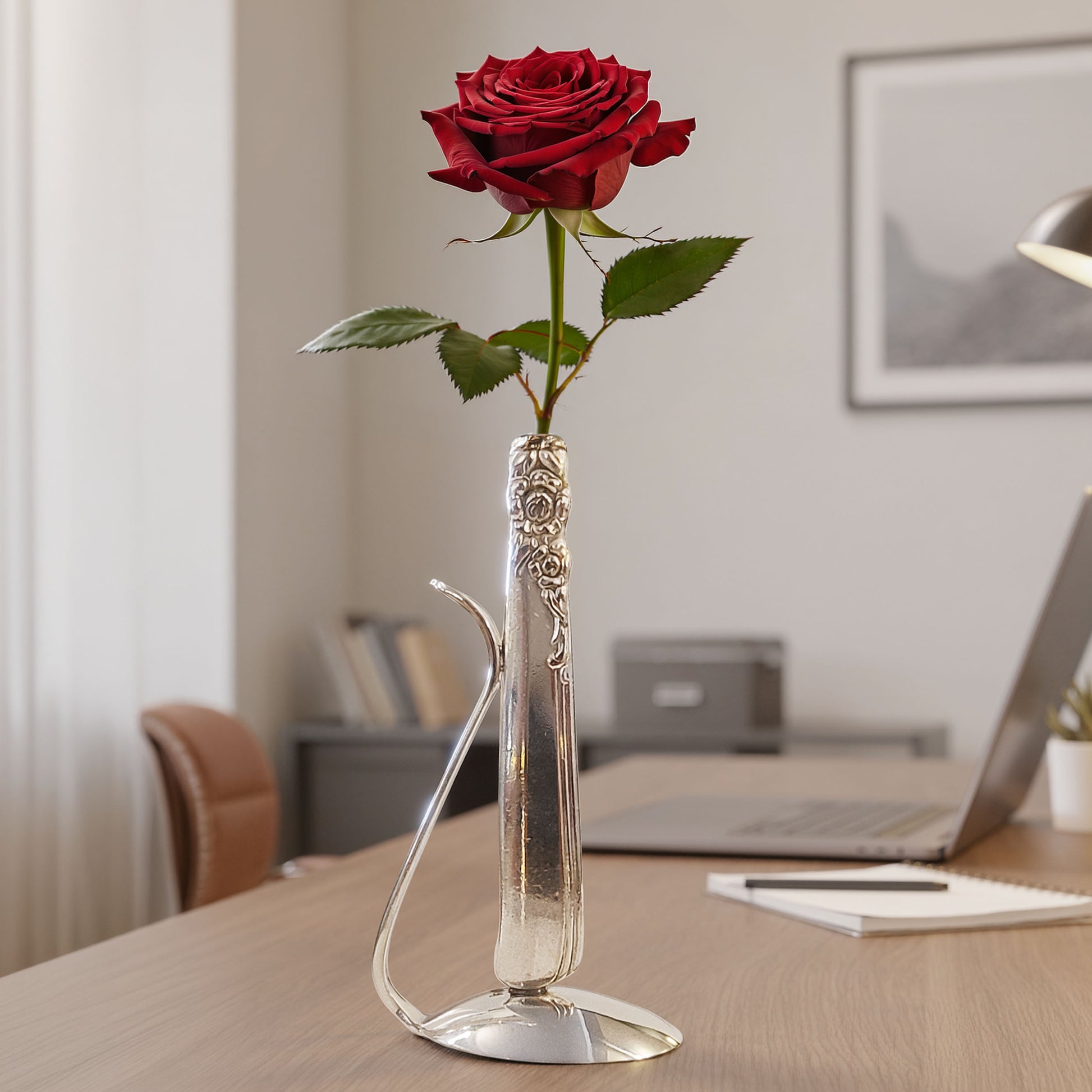 Spoon and Knife Bud Vase