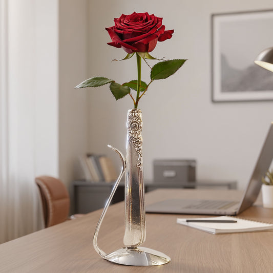 Spoon and Knife Bud Vase