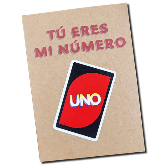Game Card Greeting Card - Tú Eres Me Número [UNO]