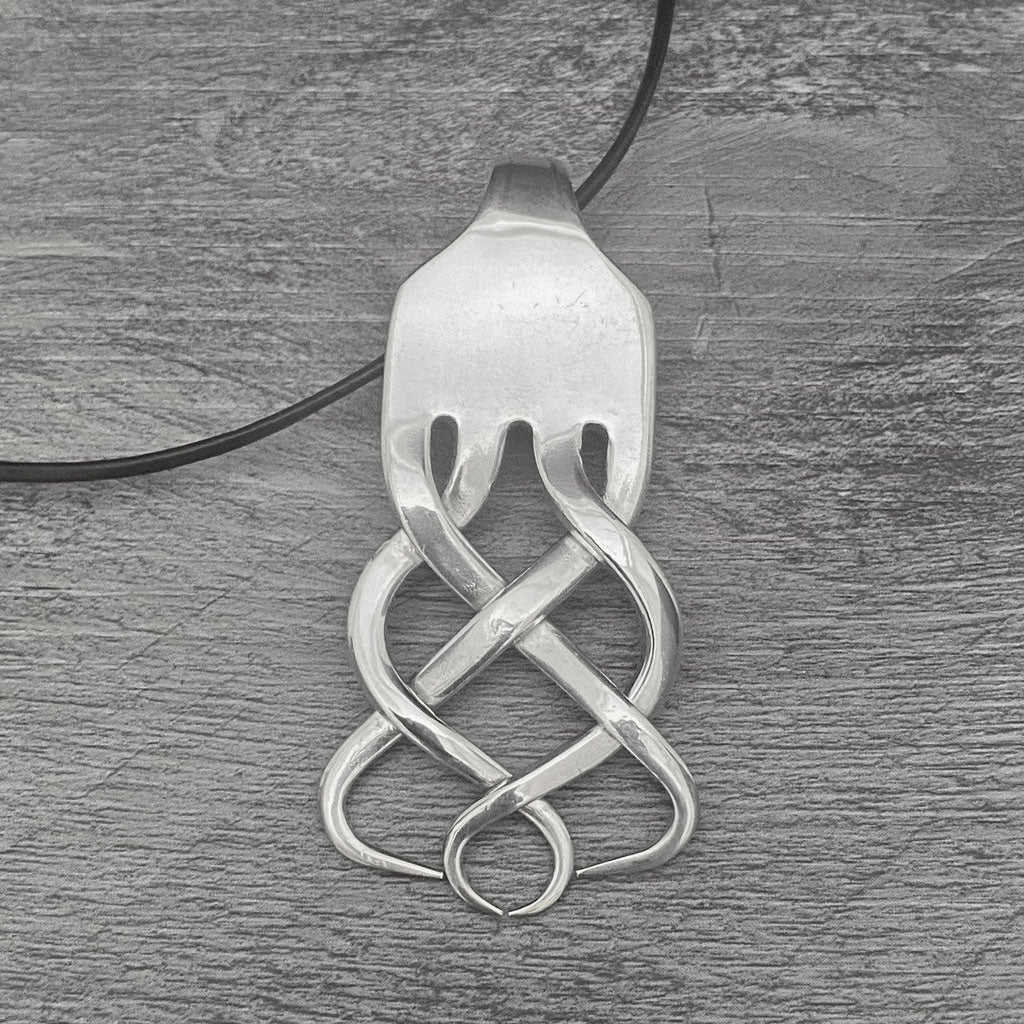 Fork Necklace - Celtic Weave