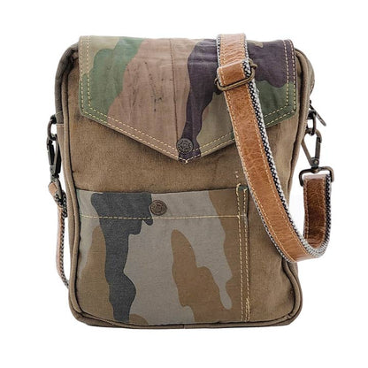 Military Tent Crossbody Bag with Camo