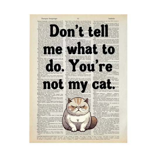 Vintage Book Page Print - You’re Not My Cat (078)