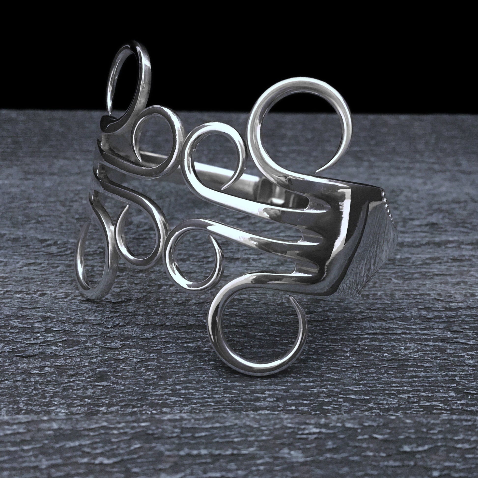 Double Fork Bracelet - Circles 3