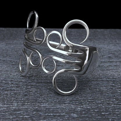 Double Fork Bracelet - Circles 3