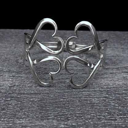 Double Fork Bracelet - Double Heart