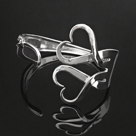Fork Bracelet - Double Heart