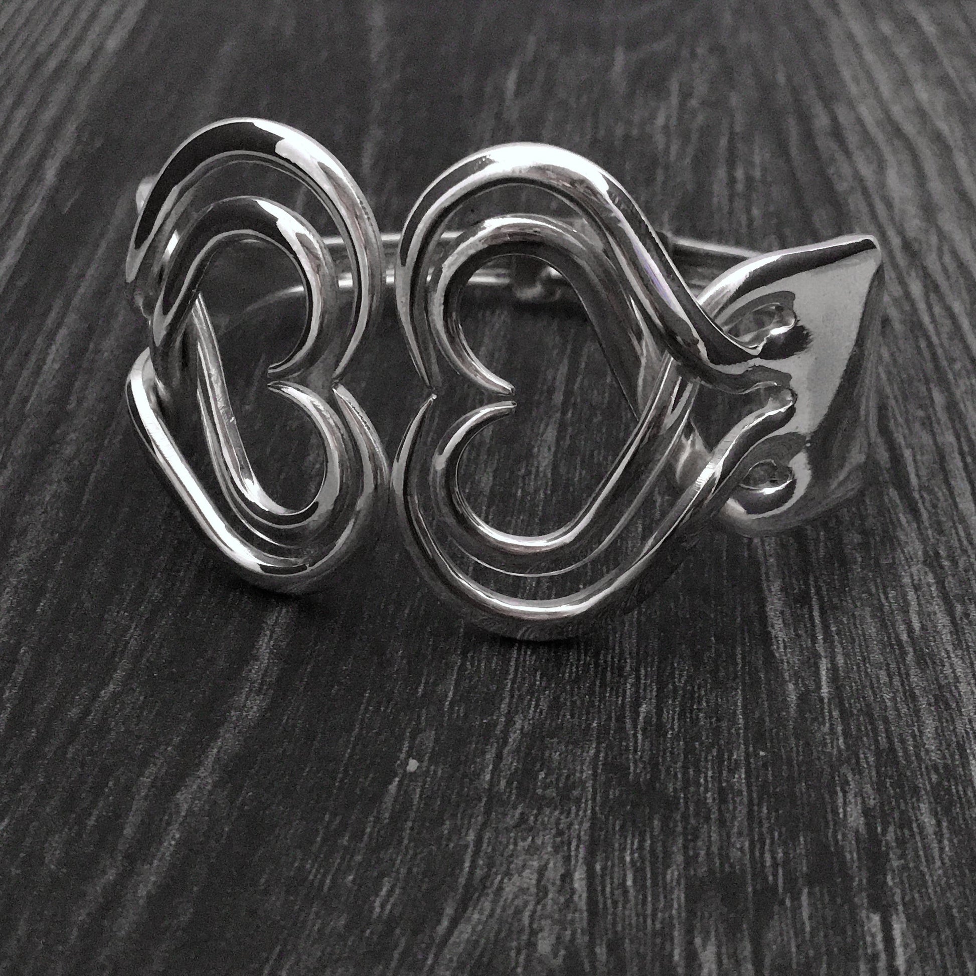Double Fork Bracelet - Heart 4