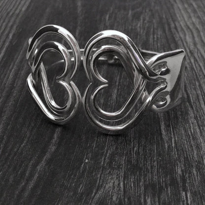 Double Fork Bracelet - Heart 4