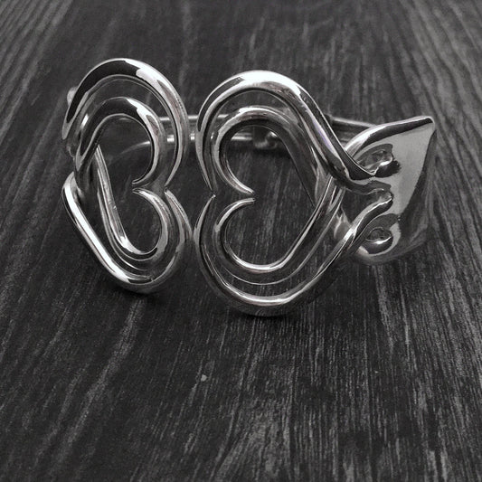 Double Fork Bracelet - Heart 4