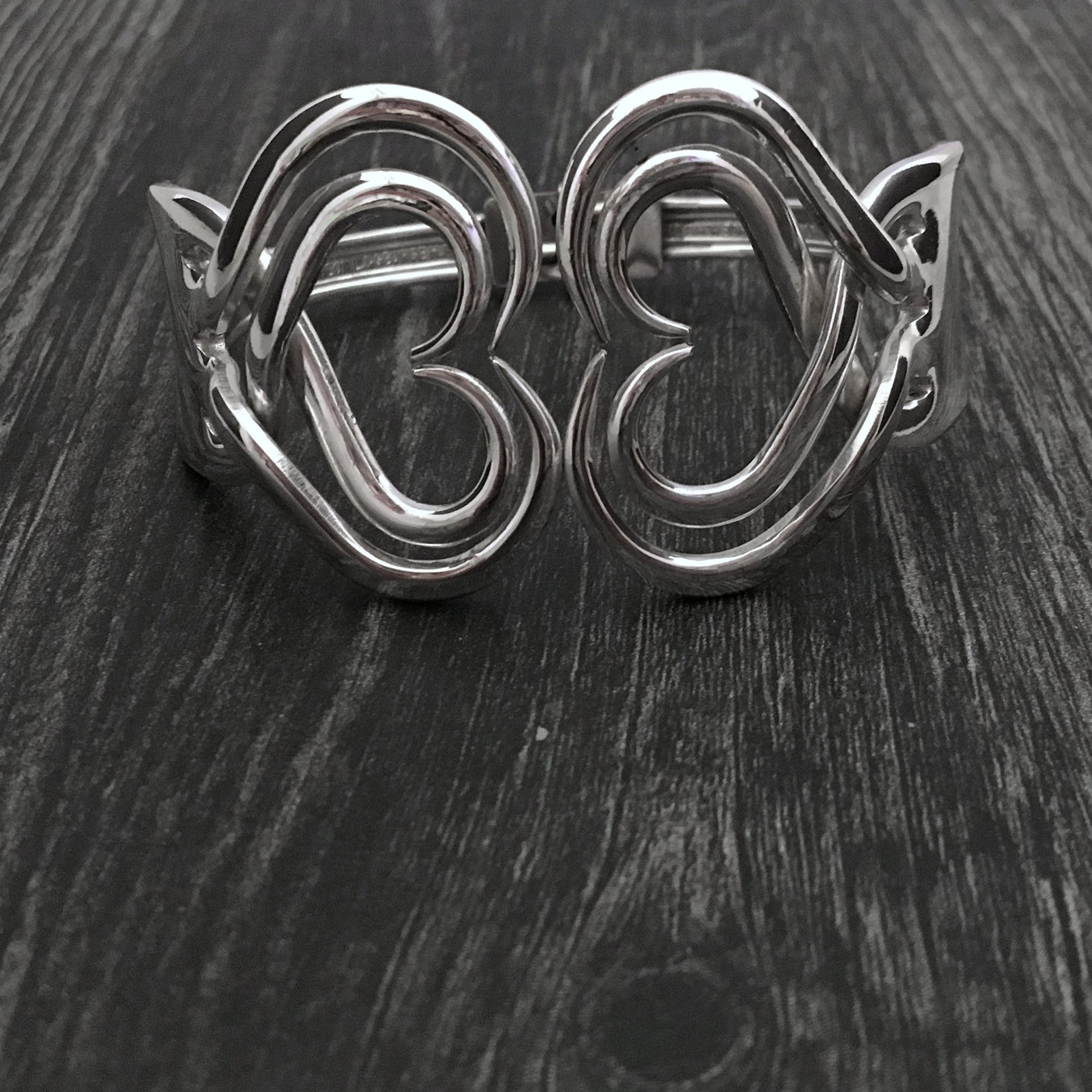 Double Fork Bracelet - Heart 4