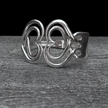 Double Fork Bracelet - Heart 4