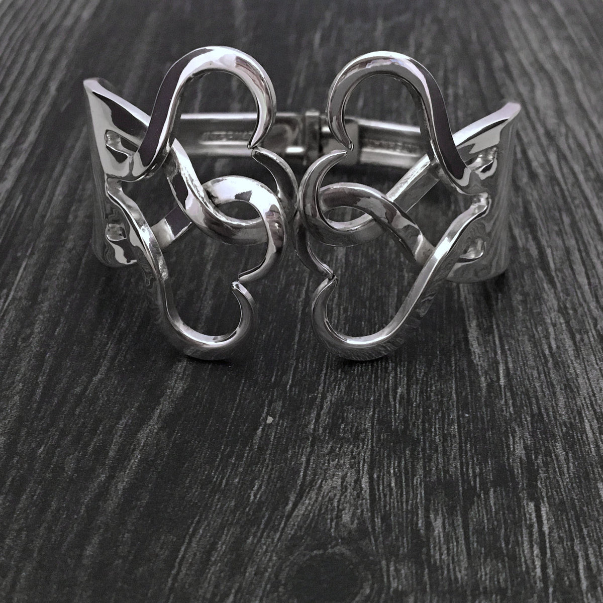 Double Fork Bracelet - Intertwining Hearts 2
