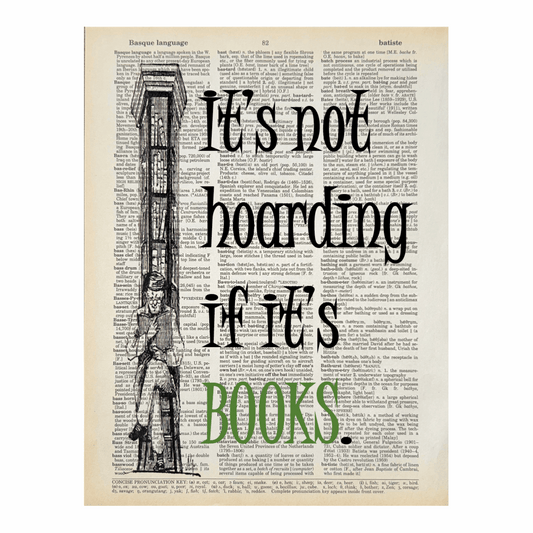 Vintage Book Page Print - It’s Not Hoarding