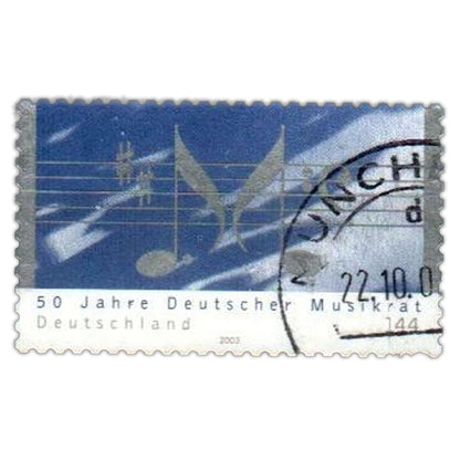 Postage Stamp Earrings - 2003 German Music Council
