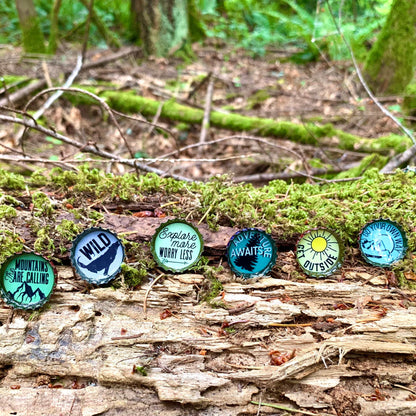 Bottle Cap Magnets - Get Outside
