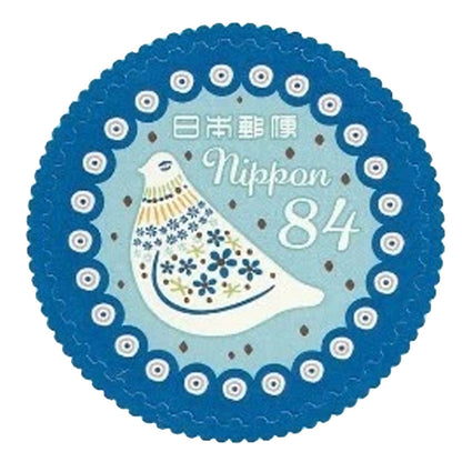 Postage Stamp Earrings - 2022 Japan White Dove