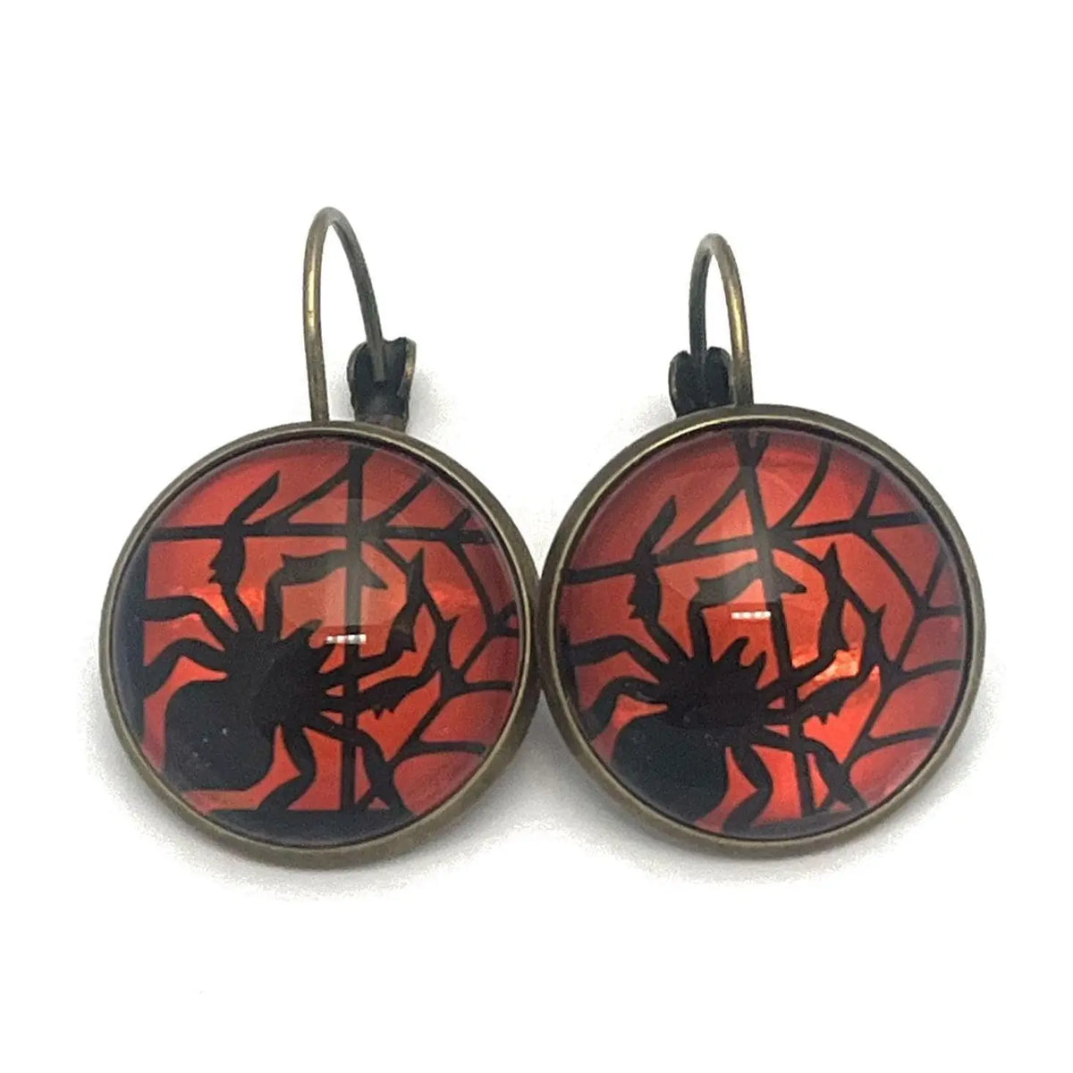 Postage Stamp Earrings - 2019 USA Spooky Silhouettes Spider