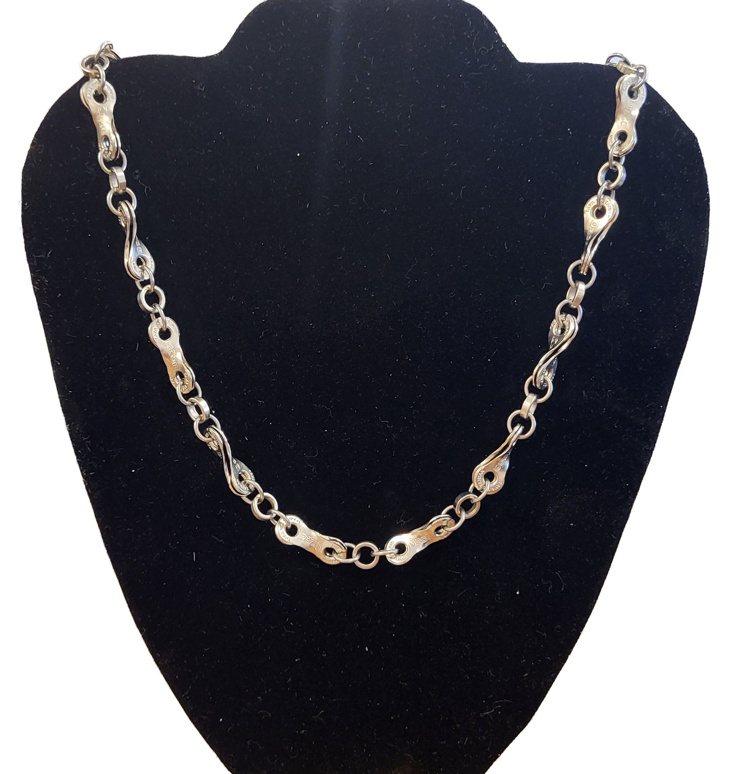 Twisted Bike Chain Link Necklace