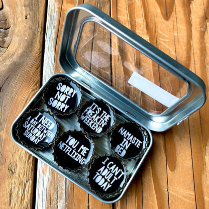 Bottle Cap Magnets - Weekend