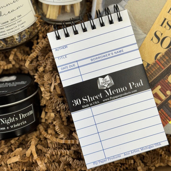 Library Book Card Memo Pad