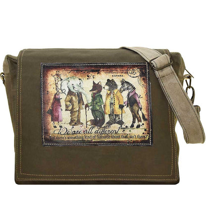 Military Tent Messenger Bag We Are All Different